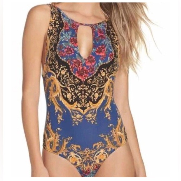 Intimately Free People Women's Baroque Floral Thong Bodysuit xs - Picture 2 of 16
